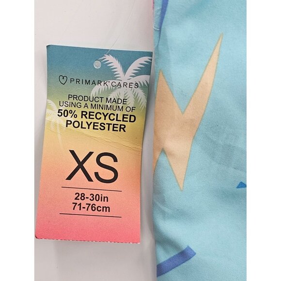 NWT‎ Men's Primark 80's Summer Swim Trunks with Liner Size XS - Picture 5 of 5